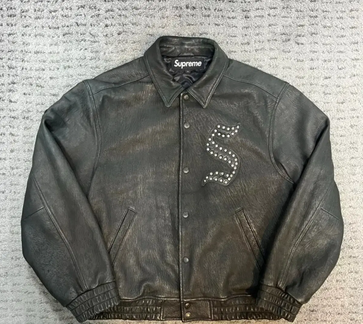 SUPREME | 슈프림 [XXL] Supreme Veritas Varsity Jacket Black